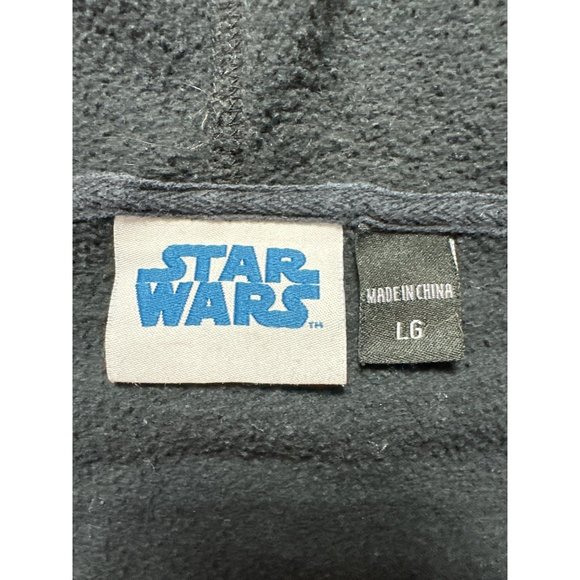 Star Wars Full Face Mask Hoodie Boys Large Darth Vader Cotton Blend Long Sleeve - Picture 7 of 14